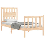 Bed Frame without Mattress Small Single Solid Wood Pine 3192386