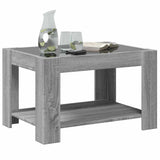 Coffee Table with LED Grey Sonoma 73x53x45 cm Engineered Wood 847551