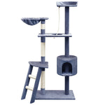 ZNTS Cat Tree with Sisal Scratching Posts 150 cm Dark Blue 170489
