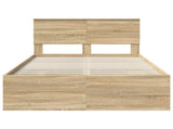 Bed Frame Sonoma Oak 120 x 190 cm Engineered Wood 3408867