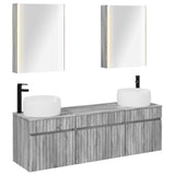 Bathroom Cabinet Set 5 pcs Grey Sonoma 53 x 15.5 x 70 cm 3406652