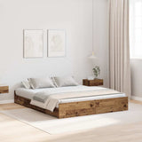 Storage Bed Frame Old wood 160 x 200 cm Engineered wood 3335283
