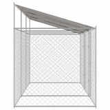 Dog Cage with Roof Silver 600 x 200 x 256 cm Steel and PE 3368304