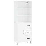 Highboard White 69.5x34x180 cm Engineered Wood 3189437