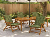 High Back Chair Cushion GEMERT 4 pcs 100% Polyester Leaf Design 946102