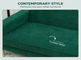 Two-Seater Velvet-Feel Sofa - Green T3398P377880