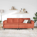 Fabric Sofa with Cushion Red Orange 208 cm Corduroy fabric 3335138