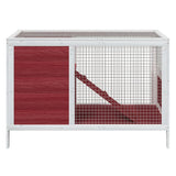 Rabbit Hutch Mocha 103x44x69.5 cm Solid Wood Pine 172298