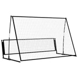 93373 2 in 1 Soccer Rebounder Football Goal 202x104x120 cm Steel