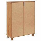 Shoe Cabinet ASKIM Brown 85 x 35 x 108 cm Solid Pine Wood 4105436