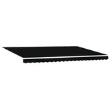 Retractable Awning Manual Black 500 x 350 cm Fabric 3331522
