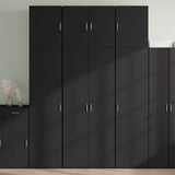 Highboard Black 80x42.5x249 cm Engineered Wood 3281365