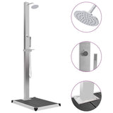Outdoor Shower with Tray WPC Stainless Steel 3051286