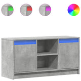 TV Cabinet with LED Concrete Grey 100x34x50 cm Engineered Wood 852190