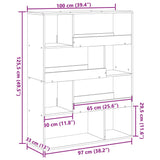 Bookcase Sonoma Oak 100x33x125.5 cm Engineered Wood 3309332