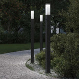 Bollard Lights with Sensor 3 pcs 110 cm Black IP44 4006082