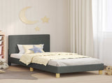 Children's Bed Frame with Headboard Dark Grey 90 x 190 cm 42010995