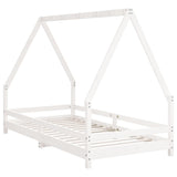 Kids Bed Frame White 90x190 cm Solid Wood Pine 834493