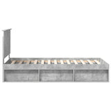 Bed Frame Concerte Grey 90 x 190 cm Solid Pine Wood 3411067