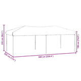 Folding Party Tent with Sidewalls Taupe 3x6 m 93547