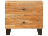 Bedside Cabinet Brown 40 x 33 x 46 cm Solid Mango Wood 4018294