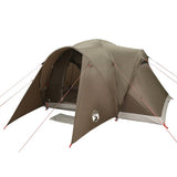 Family Tent Dome 6-Person Brown Waterproof 4009465