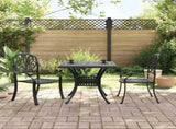 3 Piece Bistro Set Black Cast Aluminium 3216338