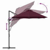 Umbrella Bordeaux Red 372 x 198 x 243 cm 42003381