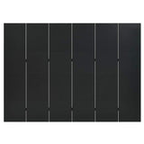 6-Panel Room Divider Black 240x180 cm Steel 335904