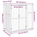 Garden Tool Shed Anthracite 161x89x161 cm Galvanised Steel 316211
