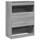 Shoe Cabinet with 2 Flip-Drawers Grey Sonoma 80x42x108 cm 3214404