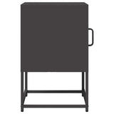 ZNTS Bedside Cabinet Black 36x39x60.5 cm Cold-rolled Steel 853326