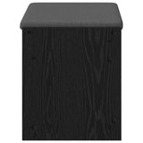 Hall Bench Black Oak 63 x 38 x 45 cm Engineered Wood and Fabric 891569
