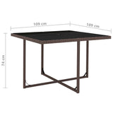 42544 9 Piece Outdoor Dining Set with Cushions Poly Rattan Brown
