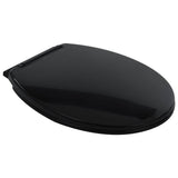 Rimless Toilet 7 cm Extra Height Soft Close Ceramic Black 145780