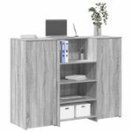 Reception Desk Grey Sonoma 135x50x103.5 cm Engineered Wood 3324192