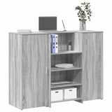 Reception Desk Grey Sonoma 135x50x103.5 cm Engineered Wood 3324192