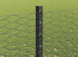 Welded Wire Fence 10 x 1.2 m PVC-Coated Steel Grey Mesh 3336826