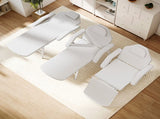 Portable Massage Table, 3 Section Adjustable Beauty Bed, Foldable Massage Bed with Face Hole, T3398P378893