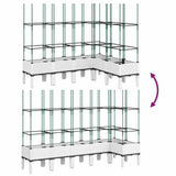 Garden Planter with Trellis White 160x120x142.5 cm PP 367969