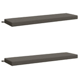 2-Piece Bench Cushions SOEST 2 pcs 100% Polyester Grey 949855