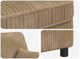 XL Armchair with Cushions Taupe 1.5 Lines Fabric 42043482