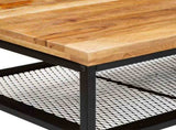 Coffee Table Brown and Black 110 x 55 x 35 cm Solid Mango Wood 4104608