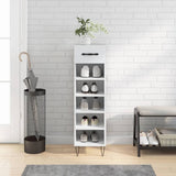 Shoe Cabinet White 30x35x105 cm Engineered Wood 829668