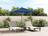 Garden Parasol with Wooden Pole Azure Blue 198x198x231 cm 363190