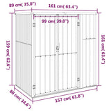 Garden Tool Shed Anthracite 161x89x161 cm Galvanised Steel 316211