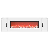 Electric Fireplace White 155 x 30 x 44 cm Engineered wood 8021015