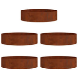 Planter Ring 5 pcs Rusty 80 x 80 x 20 cm Weathering Steel 873633