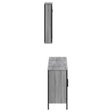 3 Piece Bathroom Furniture Set Grey Sonoma Engineered Wood 3214793