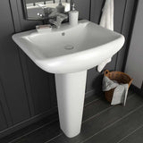 143003 Freestanding Basin with Pedestal Ceramic White 580x470x200 mm